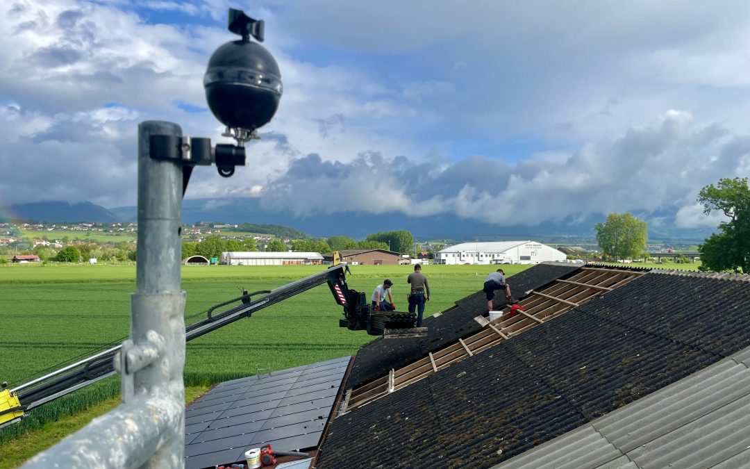 Windwarnsystem für fliegende Bauten
